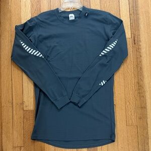 Helly Hansen Men’s Grey Stripe Long-Sleeve Crew Base Layer XXL